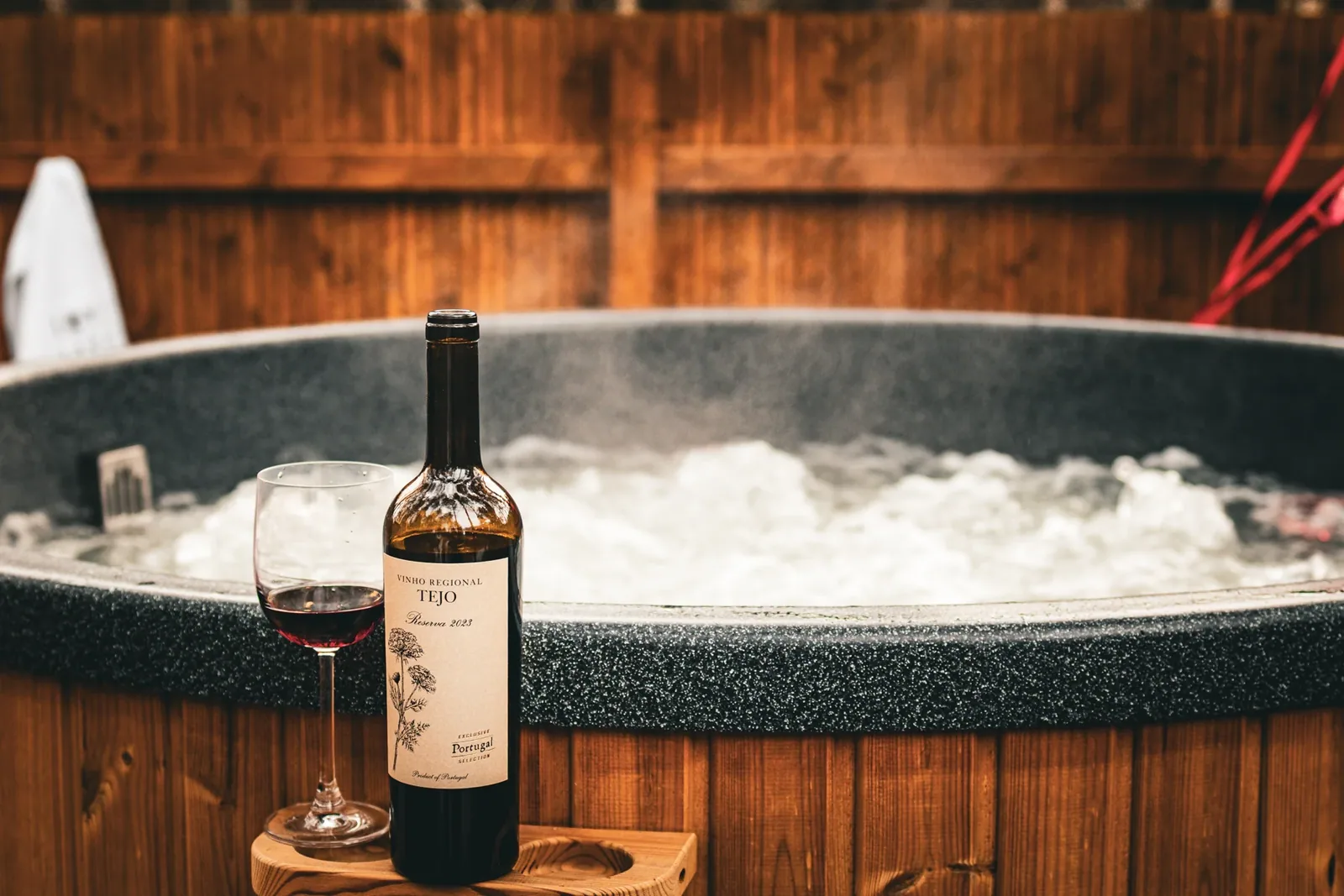 The hot tub ready for a soak
