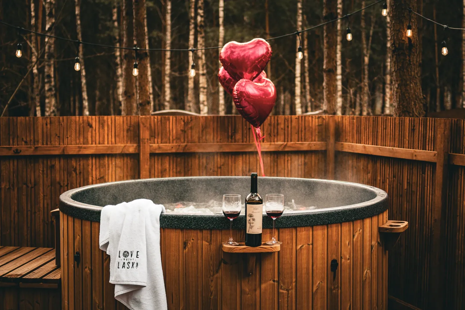 A Valentine's evening in the spa area