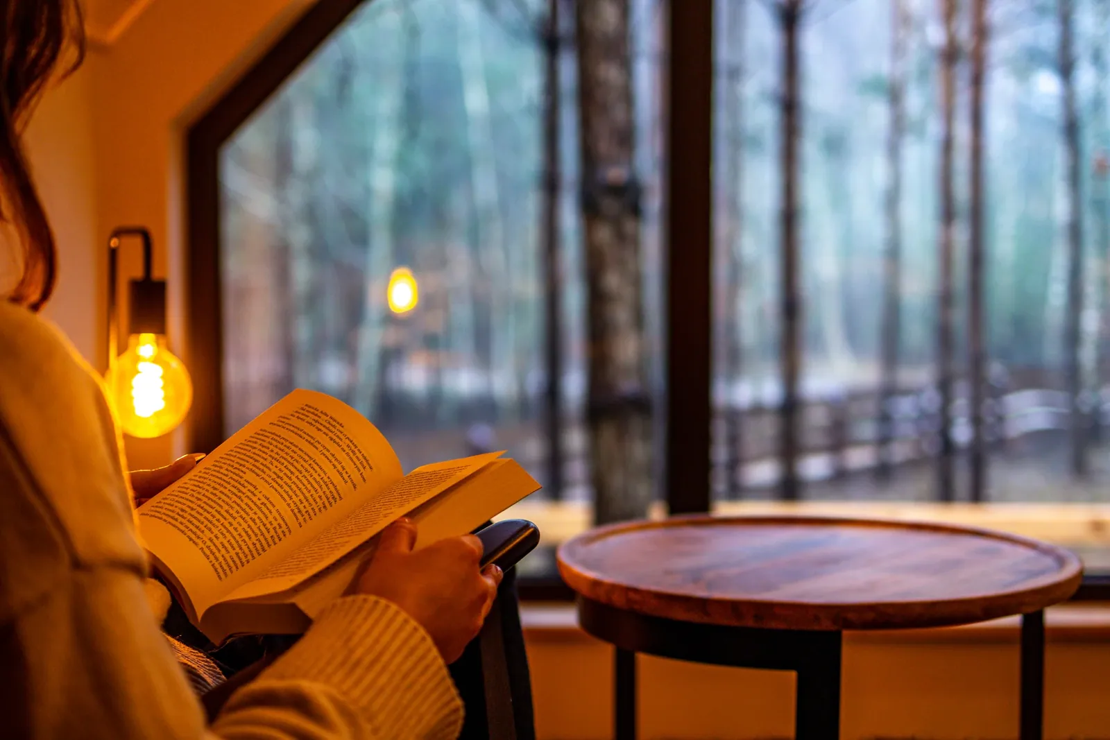 Reading on the mezzanine