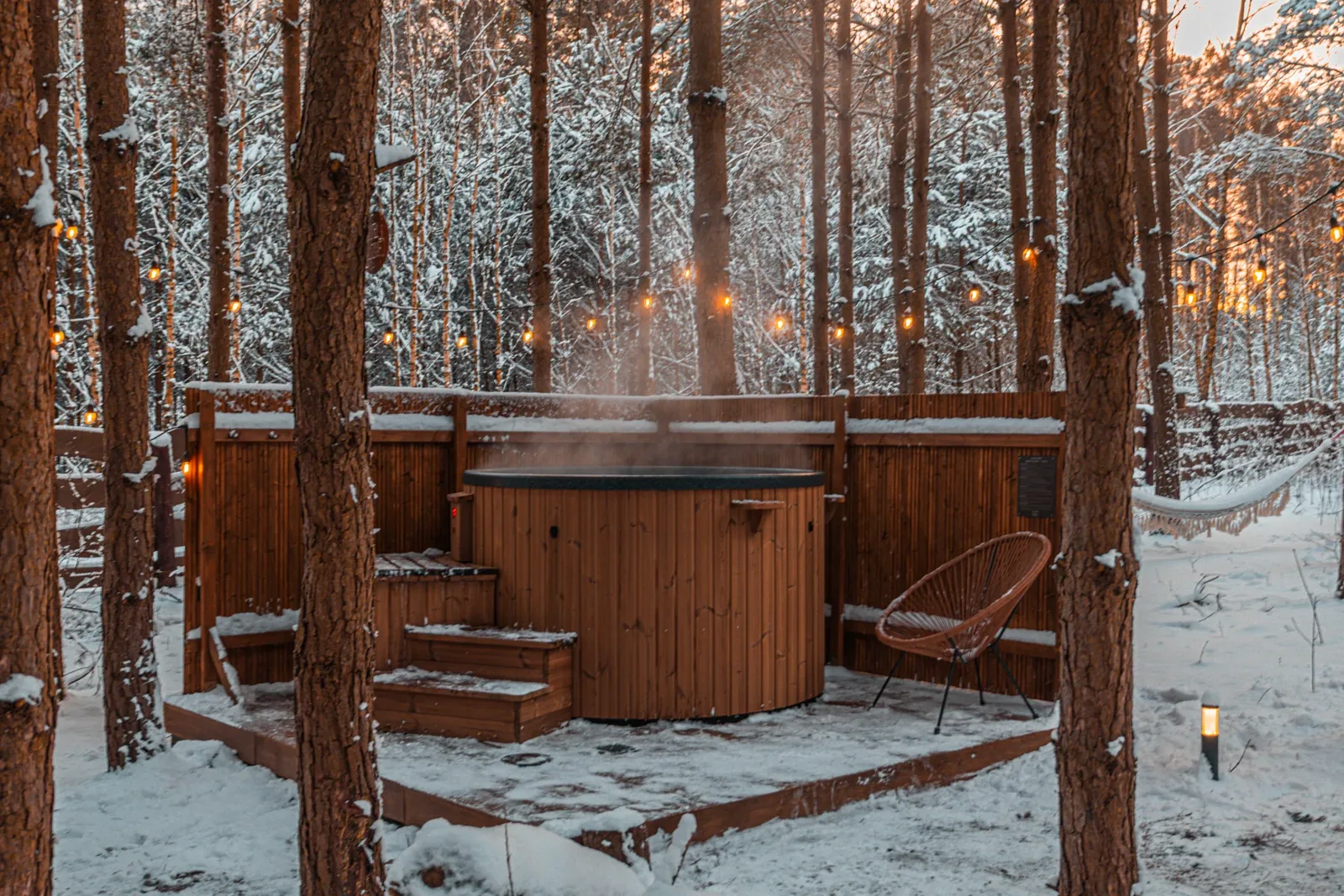The forest spa in winter