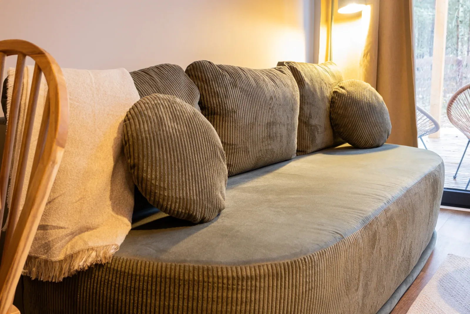 Cushions on the sofa
