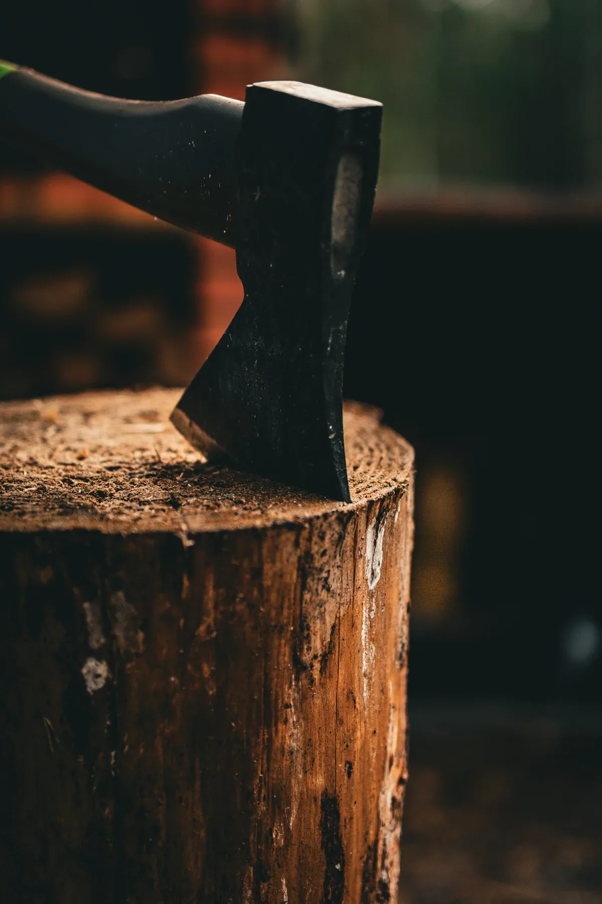 An axe and kindling